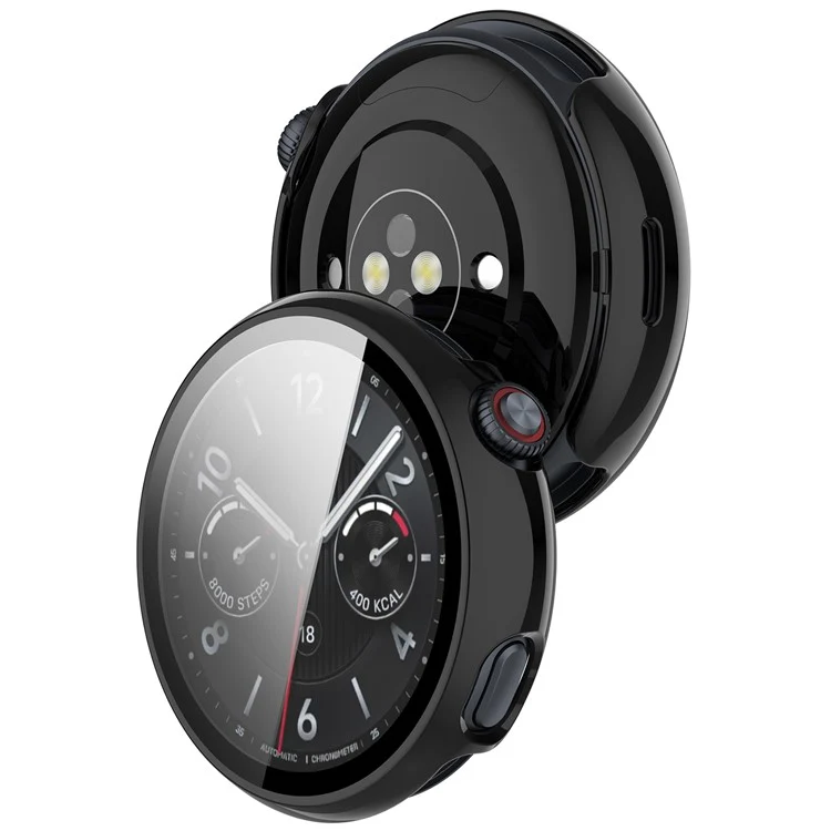 Schützend vivo Watch 5 Hülle mit Displayschutz in Glas und Silikon