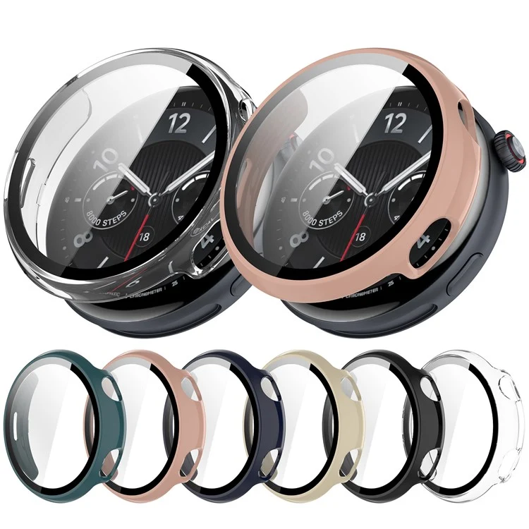 Schützend vivo Watch 5 Hülle mit Displayschutz in Glas und Silikon