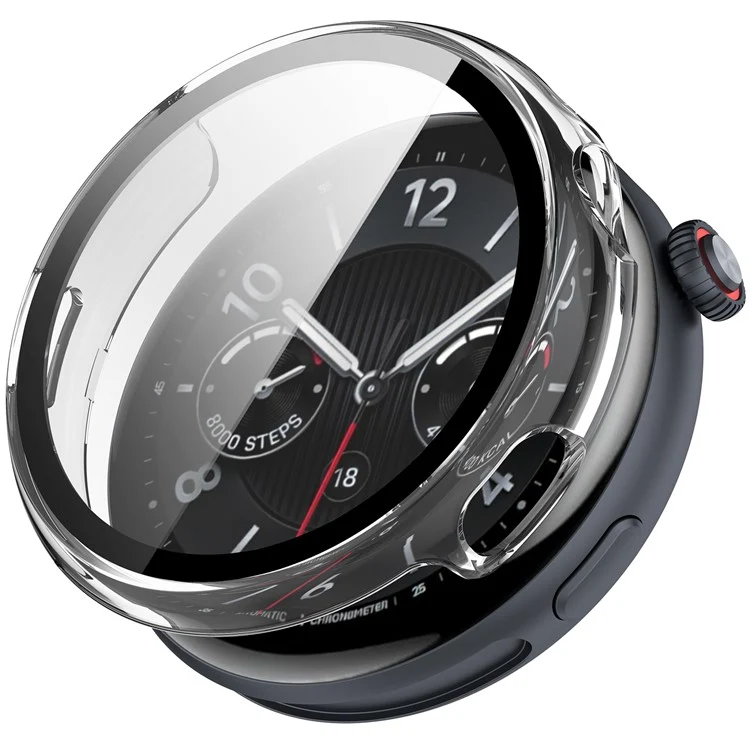 Schützend vivo Watch 5 Hülle mit Displayschutz in Glas und Silikon