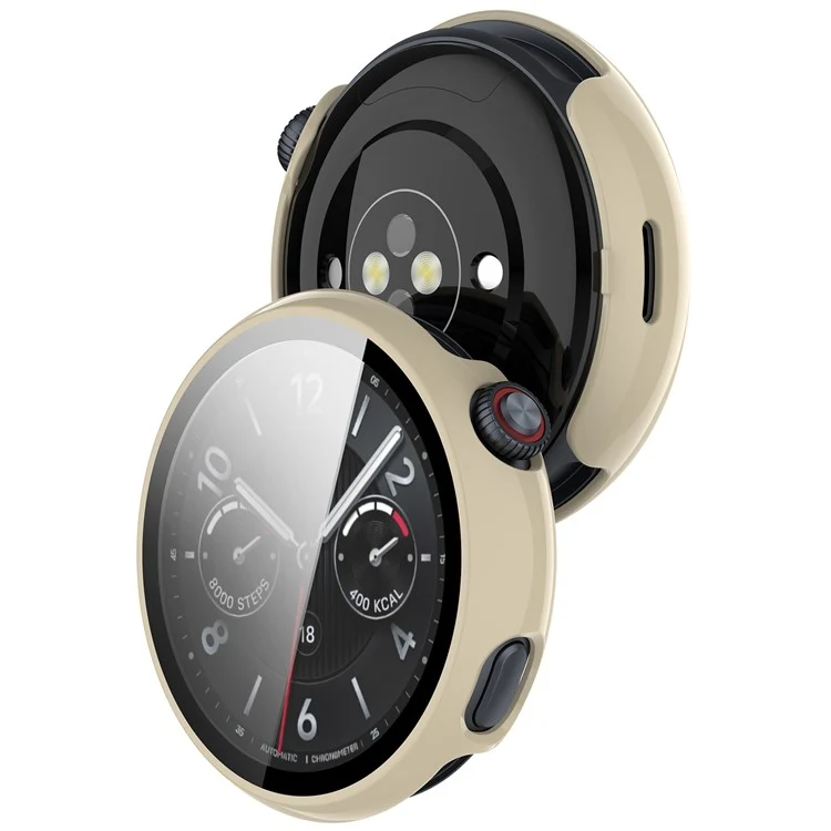 Schützend vivo Watch 5 Hülle mit Displayschutz in Glas und Silikon