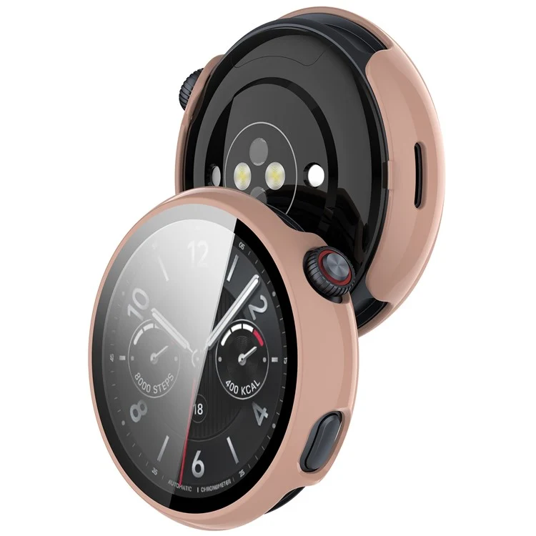 Schützend vivo Watch 5 Hülle mit Displayschutz in Glas und Silikon