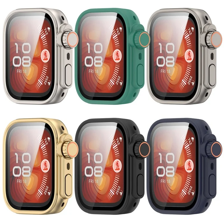 Absolut Gut Huawei Watch Fit 4 Pro Hülle mit Displayschutz in Glas und Silikon