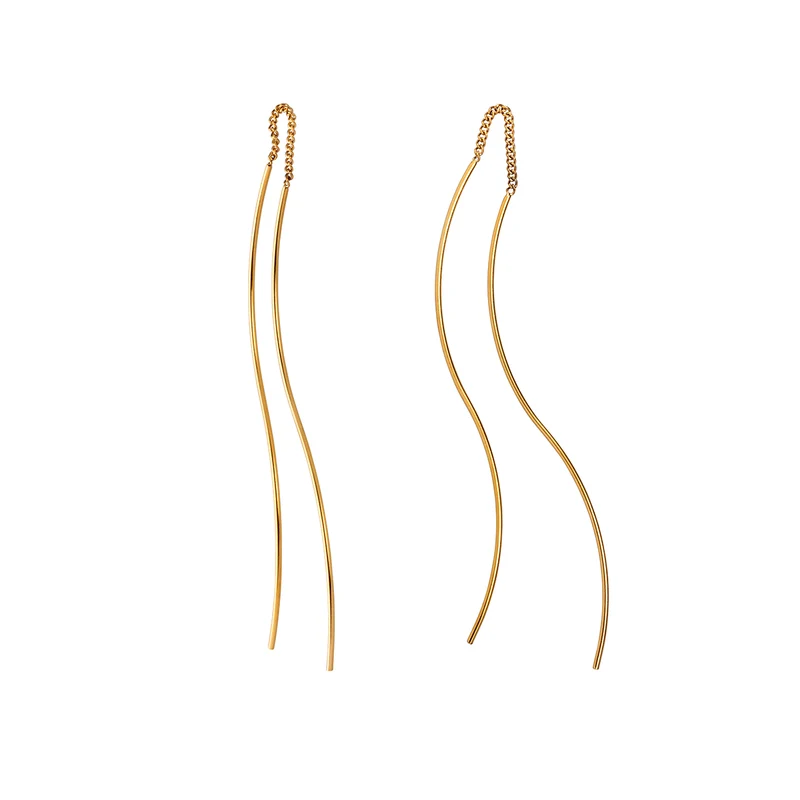 M&M Ohrhänger Fine Line Gold | Modell 381