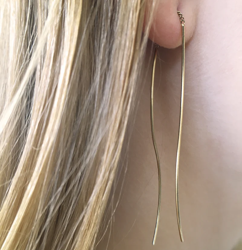 M&M Ohrhänger Fine Line Gold | Modell 381