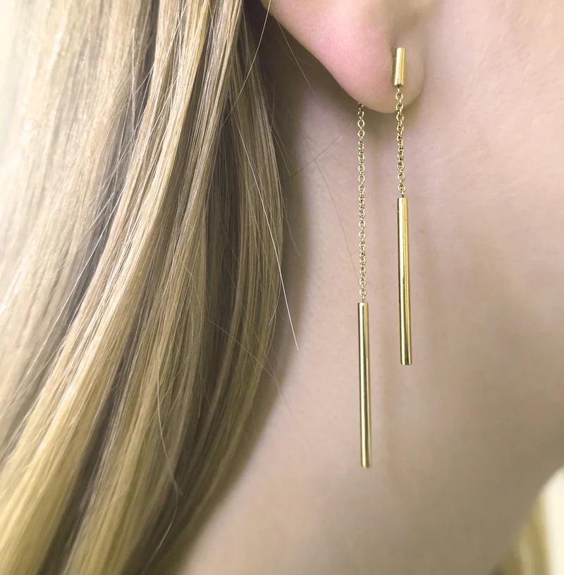 M&M Ohrhänger Fine Line Gold | Modell 378