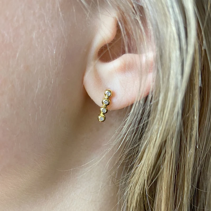 M&M Ohrstecker Modern Glam Gold | Modell 373