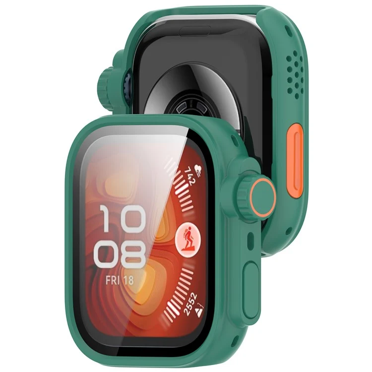 Mega Stylisch Huawei Watch Fit 4 Hülle mit Displayschutz in Glas und Silikon
