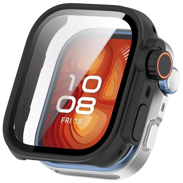 Mega Stylisch Huawei Watch Fit 4 Hülle mit Displayschutz in Glas und Silikon