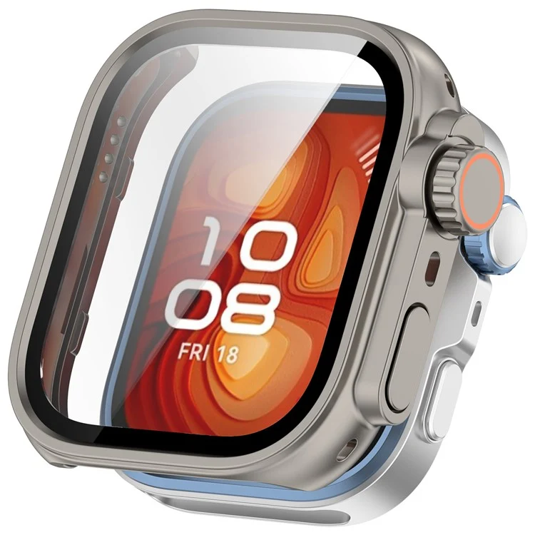 Mega Stylisch Huawei Watch Fit 4 Hülle mit Displayschutz in Glas und Silikon