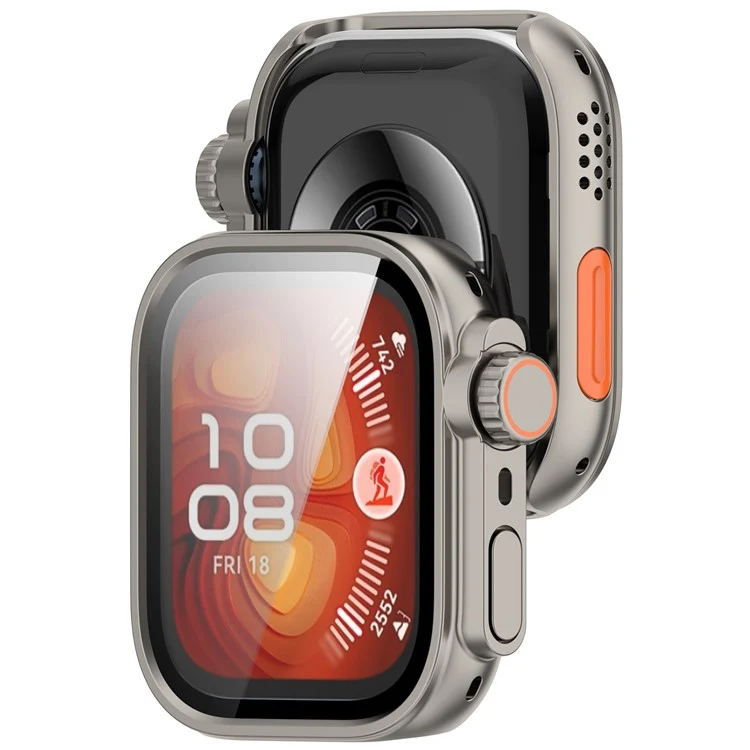 Mega Stylisch Huawei Watch Fit 4 Hülle mit Displayschutz in Glas und Silikon