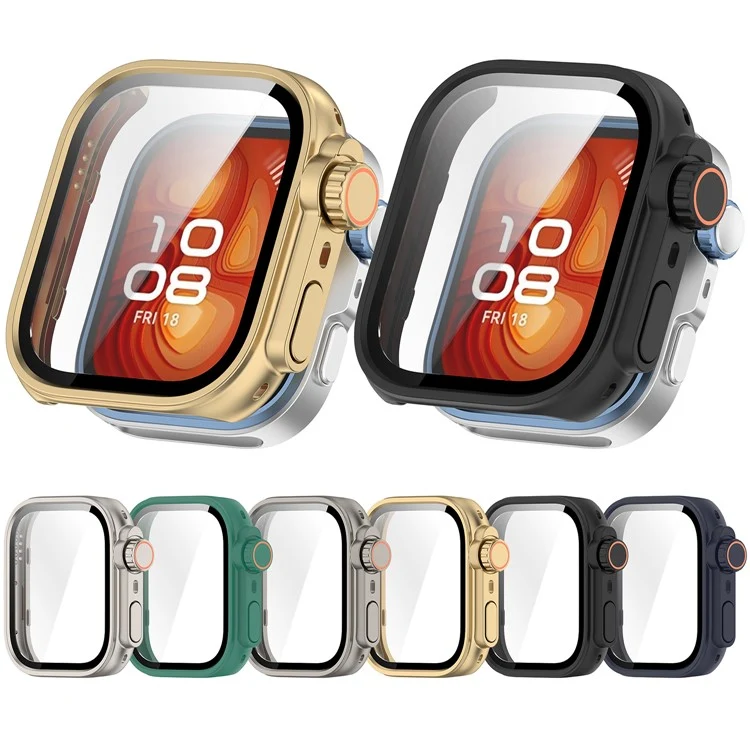 Mega Stylisch Huawei Watch Fit 4 Hülle mit Displayschutz in Glas und Silikon