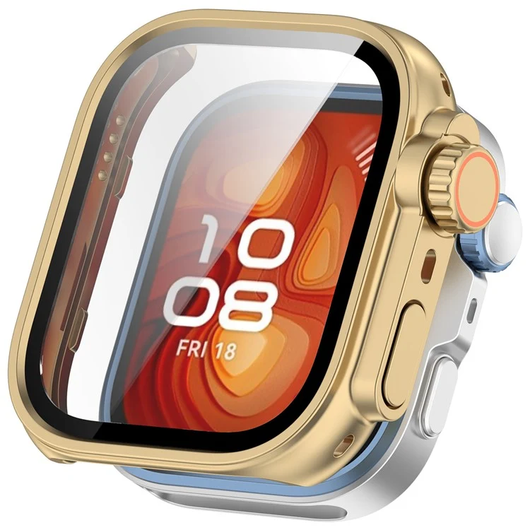 Mega Stylisch Huawei Watch Fit 4 Hülle mit Displayschutz in Glas und Silikon