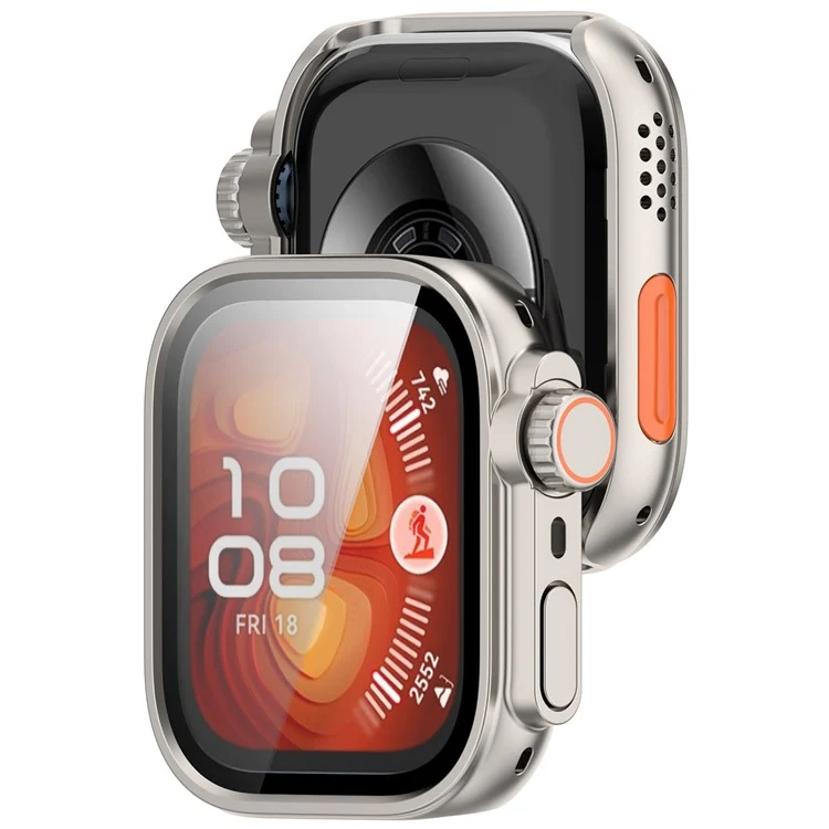 Mega Stylisch Huawei Watch Fit 4 Hülle mit Displayschutz in Glas und Silikon