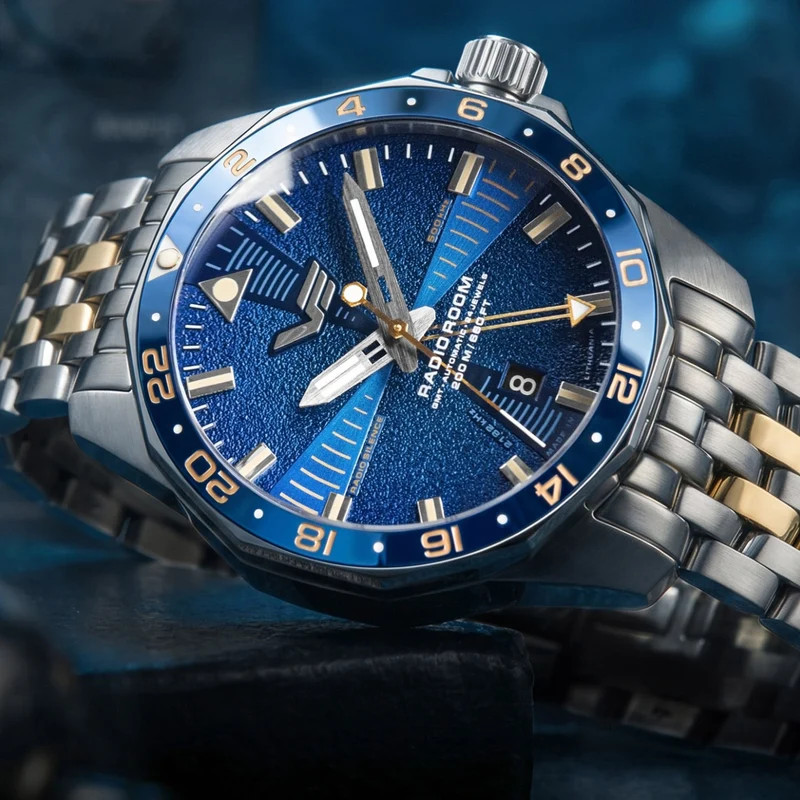 Vostok Europe Radio Room NH34-224A793 Herrenuhr Automatik • Saphirglas GMT • 20 Bar Wasserdicht