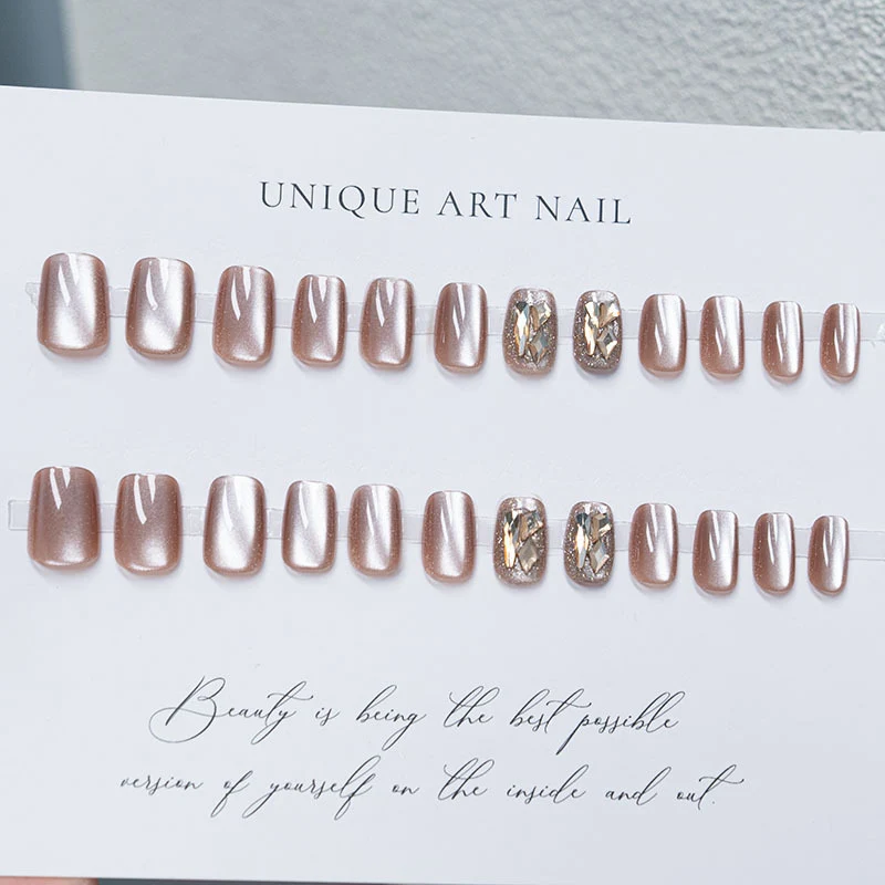 Kristallverzierte Press-On-Nagelset