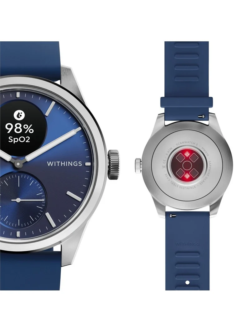 Withings ScanWatch 2 HWA10-Model-12-All-Int Herrenuhr Schwarz • Hybrid-Smartwatch mit EKG • Saphirglas