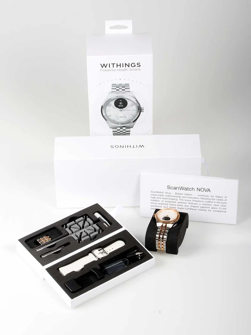 Withings ScanWatch Nova Brilliant HWA10-MODEL 11-ALL Damen • Hybrid-Smartwatch Bicolor • 5 ATM Wasserdicht