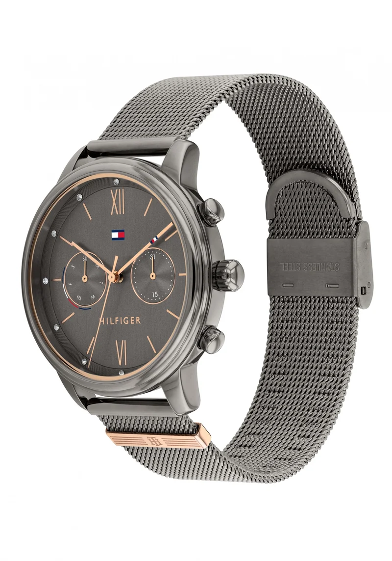 Tommy Hilfiger Blake Casual Damenuhr Anthrazit • Quarzwerk • Lässiger Casual-Stil