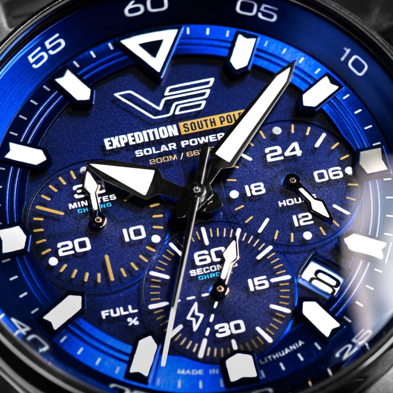 Vostok Europe Expedition South Pole VR42-592A762-BLU Herren • Solar-Chronograph • Blau