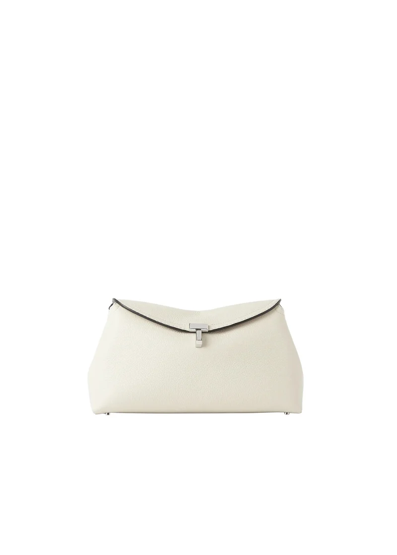 TOTEME Tasche Damen T Lock Leather Clutch Fawn Weiß 234 WLGBG423LE0030106