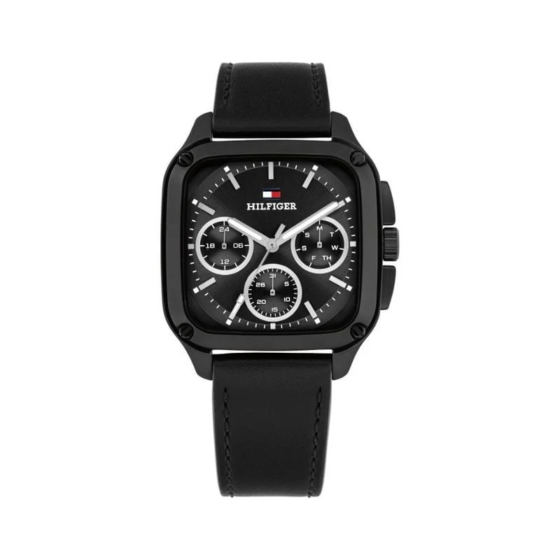 Tommy Hilfiger 1792220 Herren Armbanduhr Schwarz • Multifunktionswerk • 5 BAR Wasserdicht