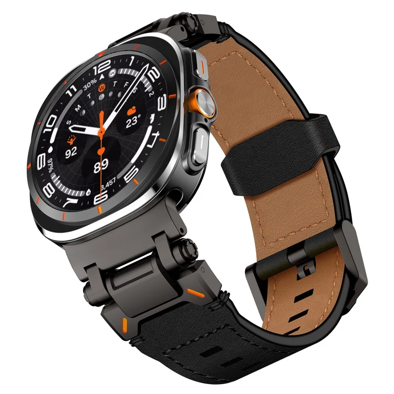 Absolut Bequem Samsung Galaxy Watch Ultra 47mm Kunstleder Armband