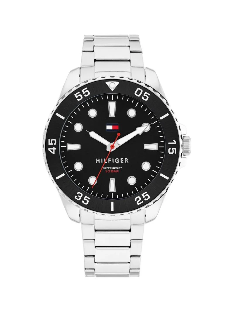 Tommy Hilfiger 1792203 Herrenuhr Silber • Quarzwerk • 10 Bar Wasserdicht