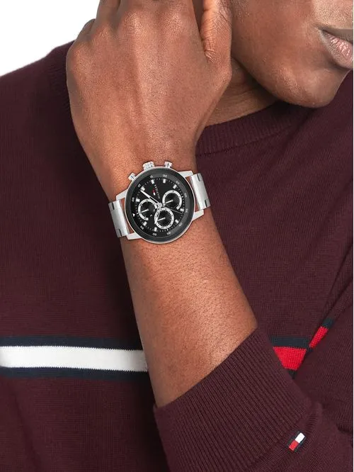 Tommy Hilfiger 1792203 Herrenuhr Silber • Quarzwerk • 10 Bar Wasserdicht
