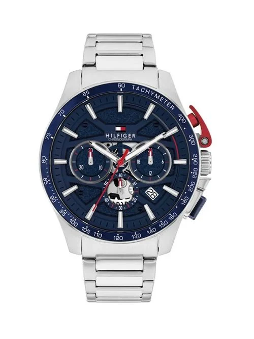 Tommy Hilfiger 1792203 Herrenuhr Silber • Quarzwerk • 10 Bar Wasserdicht