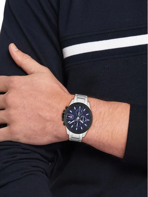 Tommy Hilfiger 1792202 Herren Armbanduhr Silber • Edelstahlgehäuse 42 mm • 10 BAR Wasserdicht