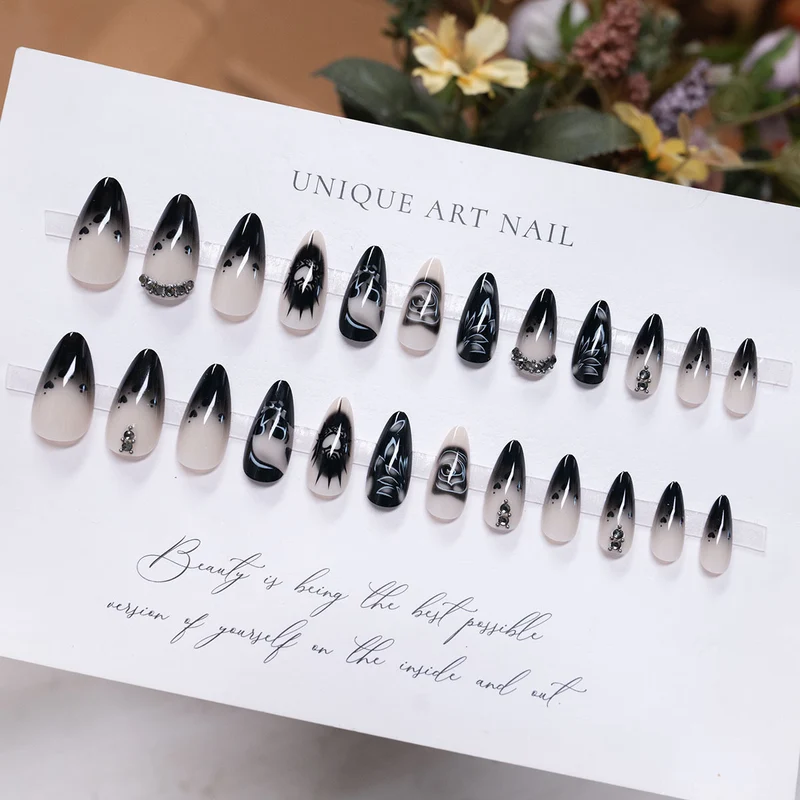 Künstlerische Stiletto Druck-Nägel