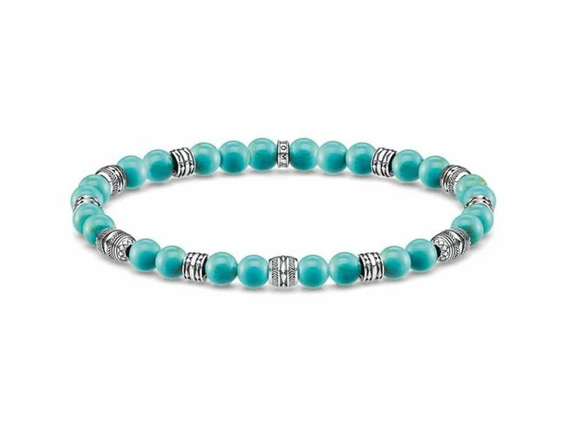 Thomas Sabo Armband Unisex Armband geschwärztes Sterling Silber Türkis A1923-878-17-L15-5