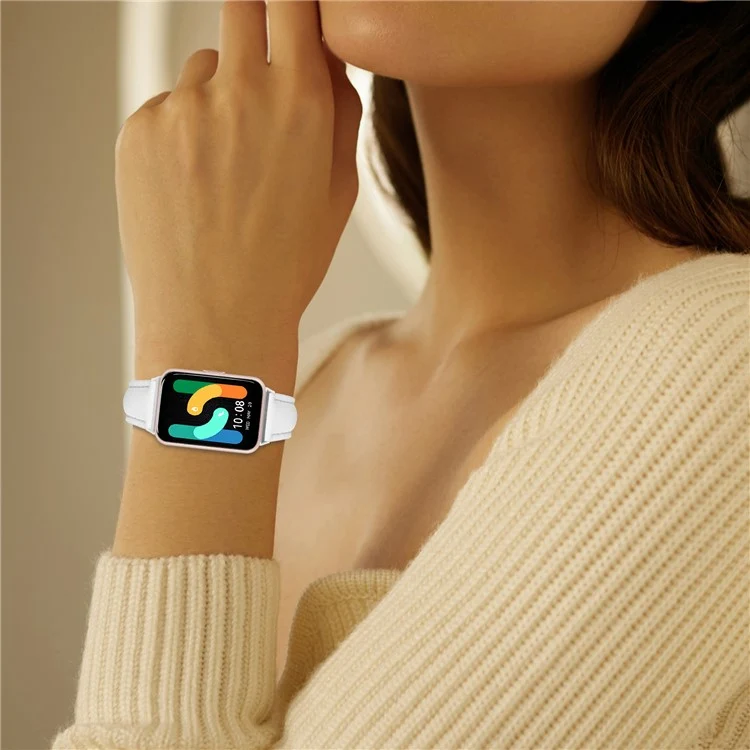 Stark Samsung Galaxy Fit 3 Echtes Leder Armband