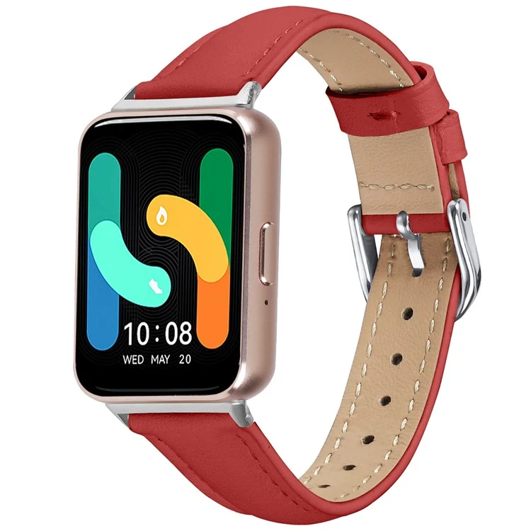 Stark Samsung Galaxy Fit 3 Echtes Leder Armband