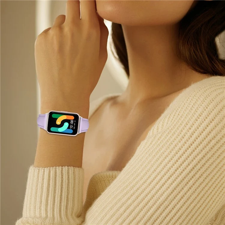Stark Samsung Galaxy Fit 3 Echtes Leder Armband