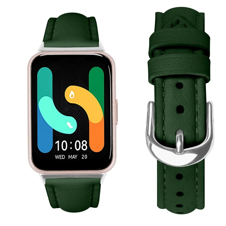 Stark Samsung Galaxy Fit 3 Echtes Leder Armband
