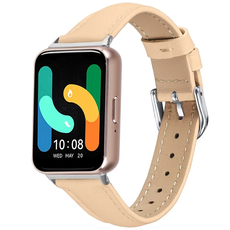 Stark Samsung Galaxy Fit 3 Echtes Leder Armband