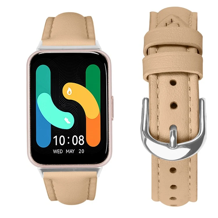 Stark Samsung Galaxy Fit 3 Echtes Leder Armband