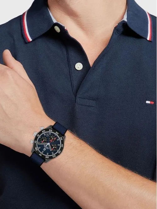 Tommy Hilfiger TH85 1792186 Herren Armbanduhr Silber • Chronograph mit Datumsanzeige • 5 BAR Wasserdicht