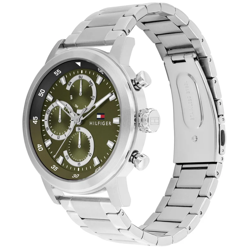 Tommy Hilfiger Rocky 1792180 Herren • Grünes Zifferblatt • Multifunktions-Quarzwerk