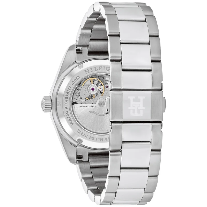 Tommy Hilfiger TH85 1792154 Herrenuhr Silber • Automatikwerk Miyota 8215 • 10 ATM Wasserdicht