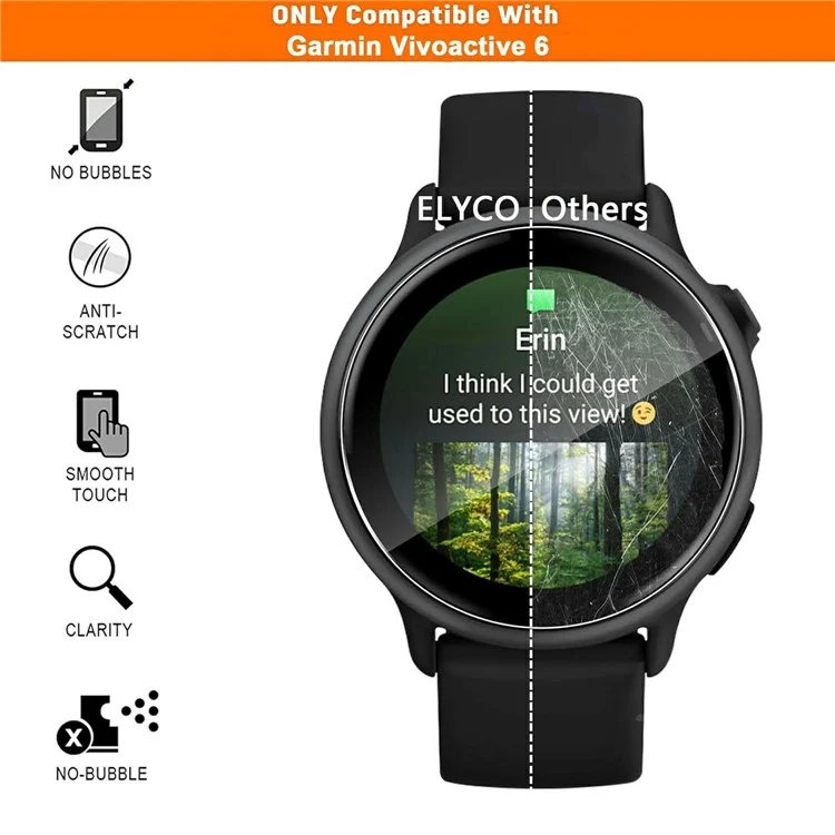 Garmin Vivoactive 6 Silikon HD Displayschutz