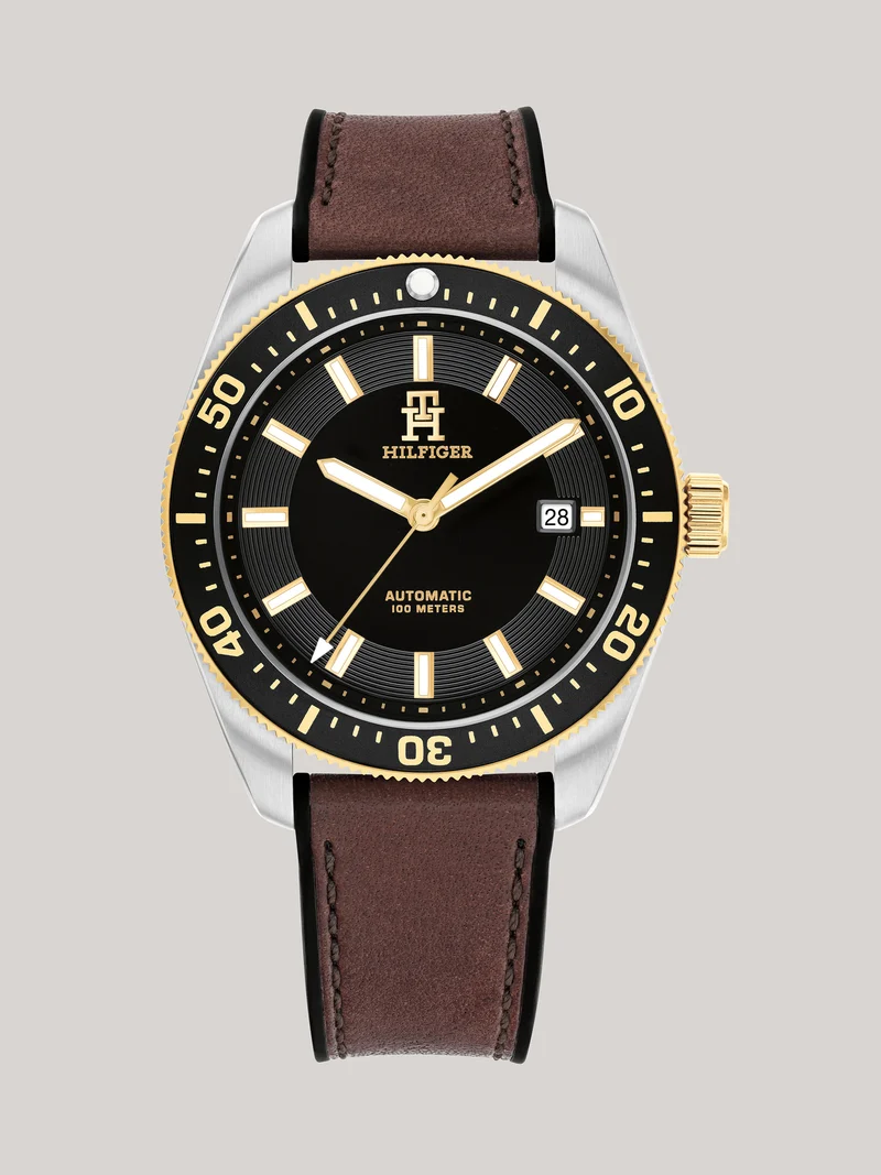 Tommy Hilfiger TH85 1792142 Herren Automatikuhr Schwarz • Automatikwerk • 10 Bar Wasserdicht