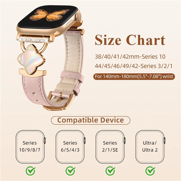 Bequem Apple Smartwatch Echtes Leder Universell Armband