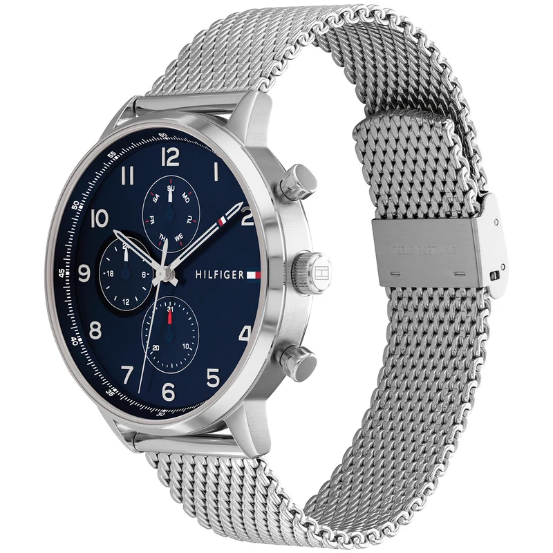 Tommy Hilfiger Leonard LE 1792078 Herrenuhr Blau • Chronograph • Mineralglas