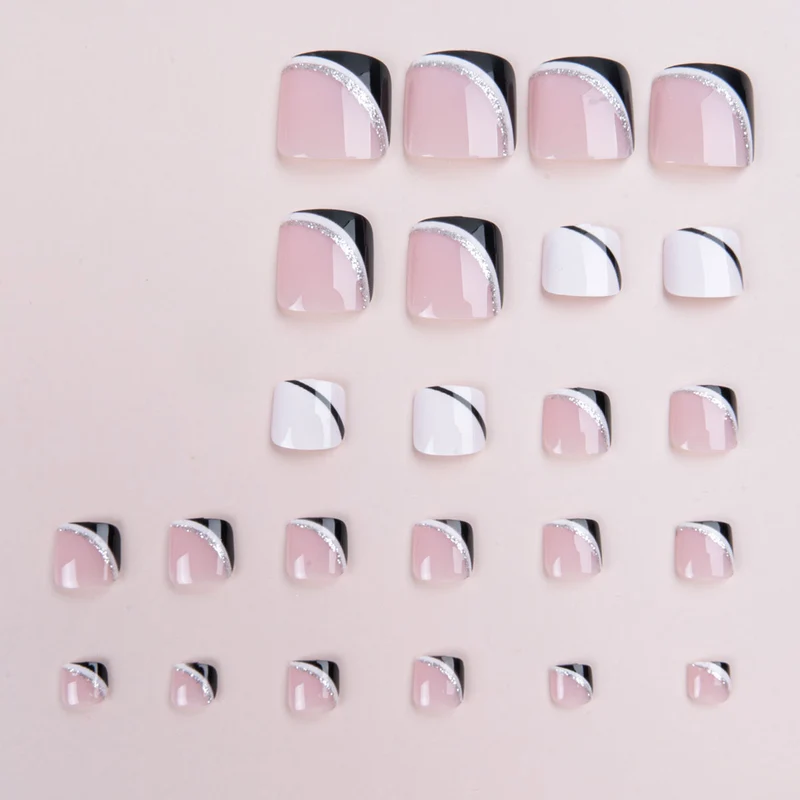 Künstlerische Geometrische Pediküre Nagelkunst