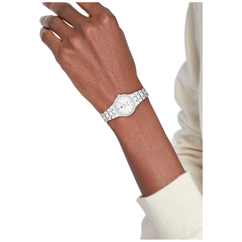 Tommy Hilfiger Mackenzie 1782889 Damen Armbanduhr Silber • Quarzwerk • Mineralglas