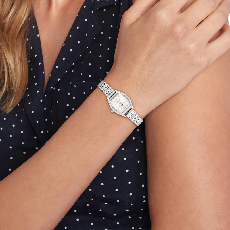 Tommy Hilfiger Norah 1782872 Damen Armbanduhr Silber • Mineralglas • Edelstahlgehäuse