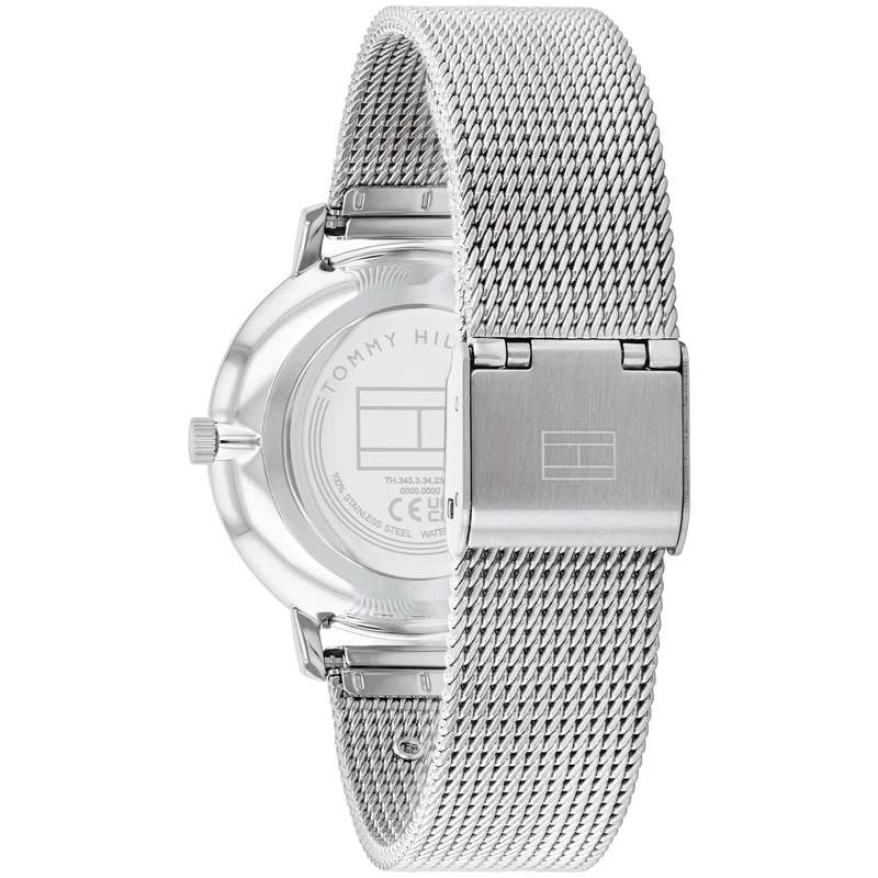 Tommy Hilfiger Tea 1782738 Damen Armbanduhr Blau • Mesh-Edelstahlarmband • Minimalistisches Design