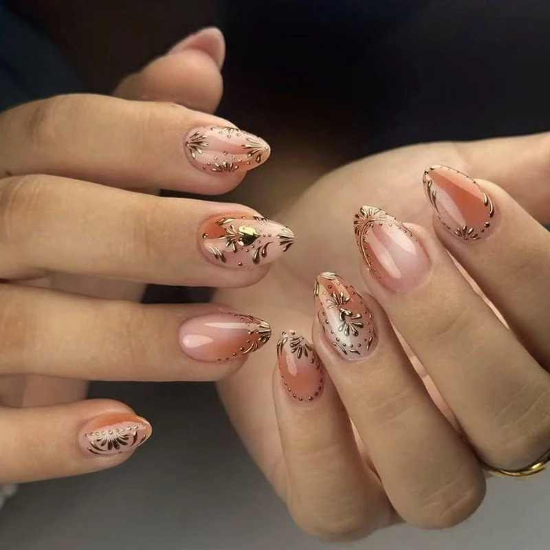 Künstlerisches Floral Nagelkunst Set